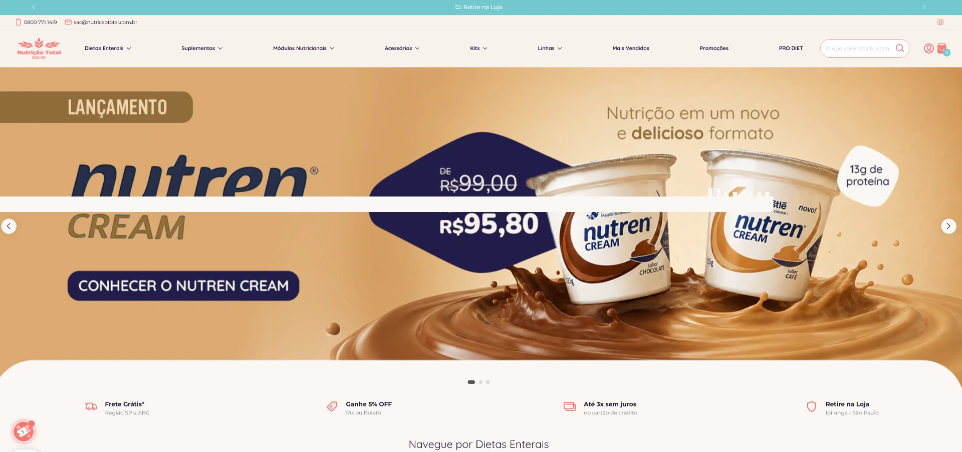 Loja Nutrição Total na Nuvemshop